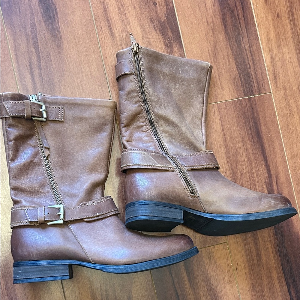 Steve Madden Tan Moto Boots